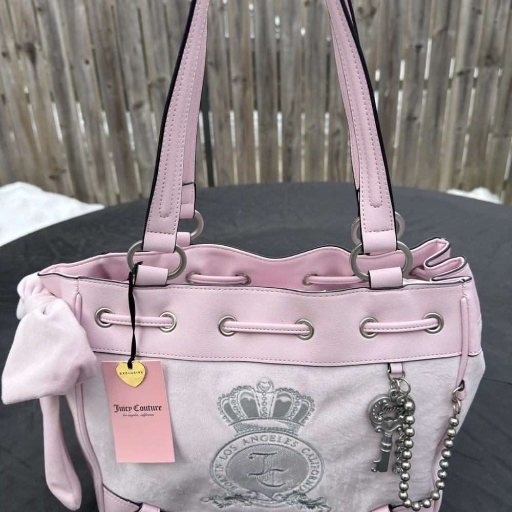 Juicy Couture Classic Juicy Lover Daydreamer Tote Bag Chiffon Pink